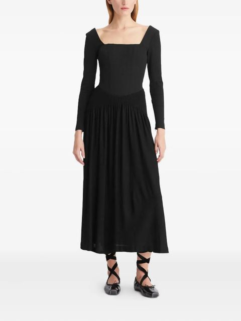 Tory Burch long-sleeve midi dress - Black