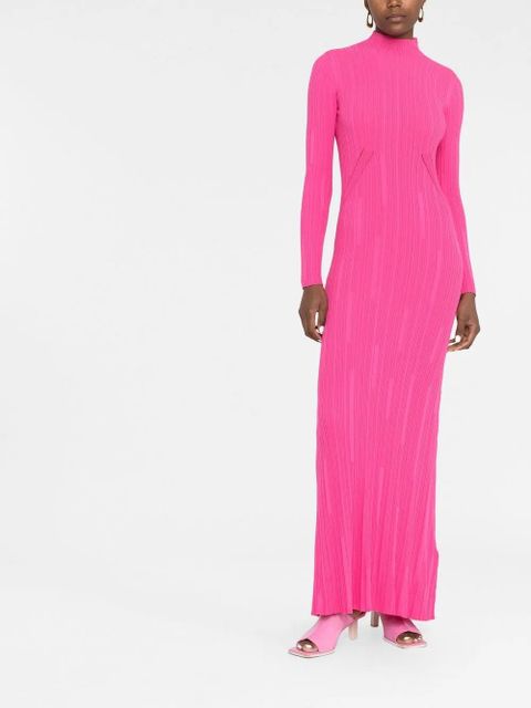 Jacquemus Lenzuolo pleated long dress - Pink - zdjęcie produktu nr 2