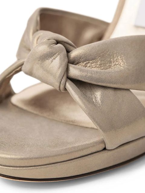 Jimmy Choo 85mm Rosie knotted ankle-strap sandals - Gold