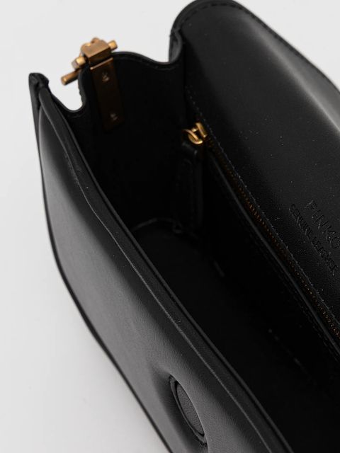 Pinko torebka skórzana Horizontal kolor czarny 105083 A26L