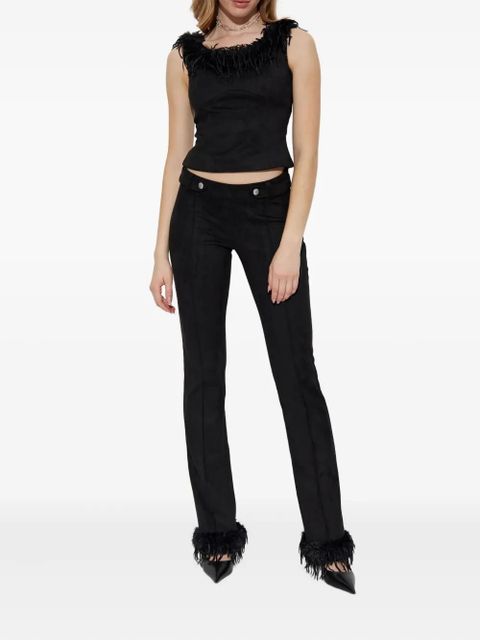 MISBHV feather-trim trousers - Black