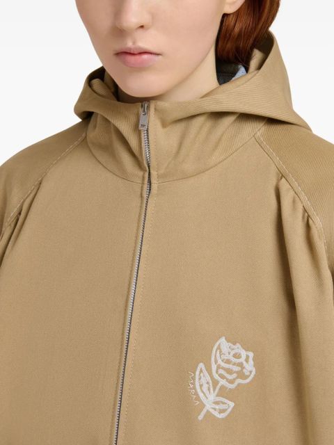 Marni hooded zip-up jacket - Yellow