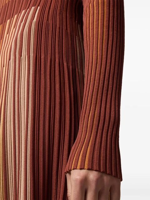 Tod's striped knitted dress - Orange