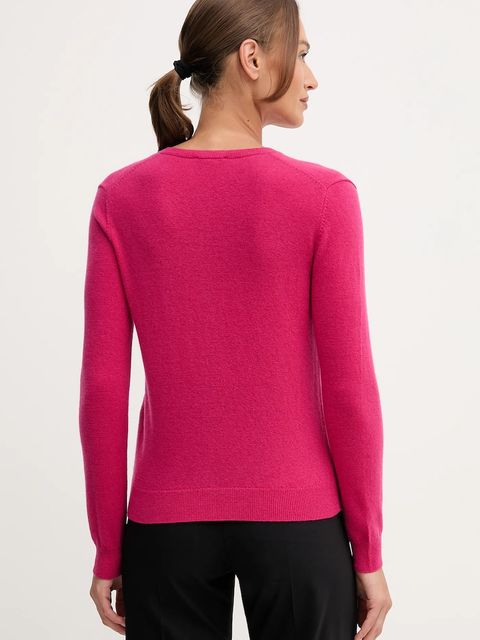 United Colors of Benetton kardigan wełniany kolor różowy lekki