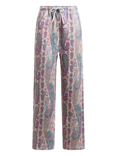 ETRO foliage-motif cotton track pants - Neutrals - zdjęcie produktu nr 1