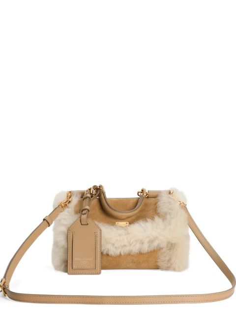 Dolce & Gabbana My Sicily shearling tote bag - Neutrals - zdjęcie produktu nr 1