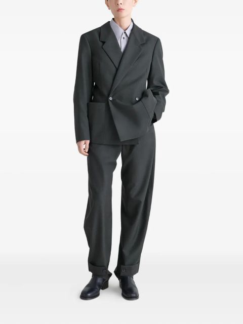 LEMAIRE double-breasted patch-pocket blazer - Grey - zdjęcie produktu nr 2