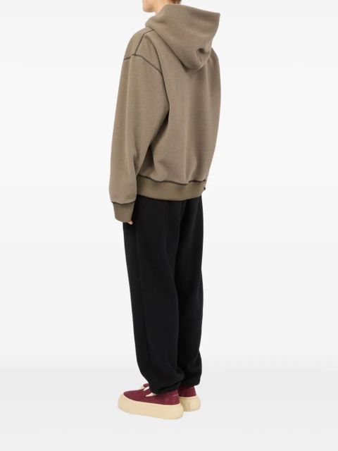 MM6 Maison Margiela slogan-embroidered hoodie - Neutrals