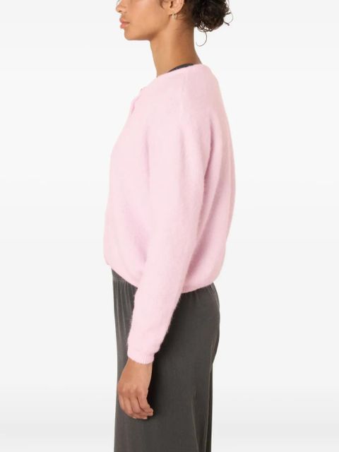 American Vintage Vitow button ribbed cardigan - Pink