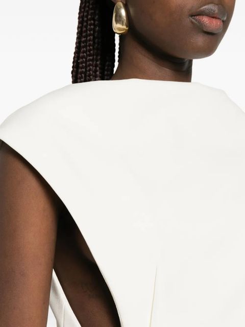 Jil Sander cap-sleeve maxi dress - White