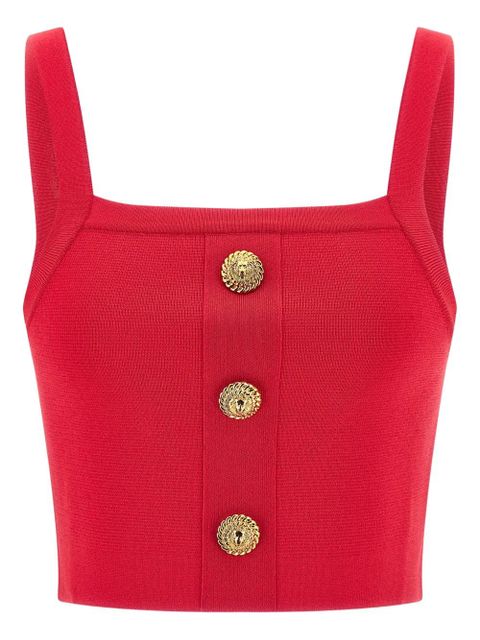 Balmain button-detail top - Red - zdjęcie produktu nr 1