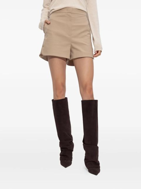 Max Mara Orbita side-seam detail shorts - Neutrals