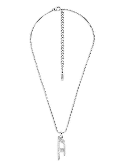 Diesel steel crystal-pavé necklace - Grey - zdjęcie produktu nr 1