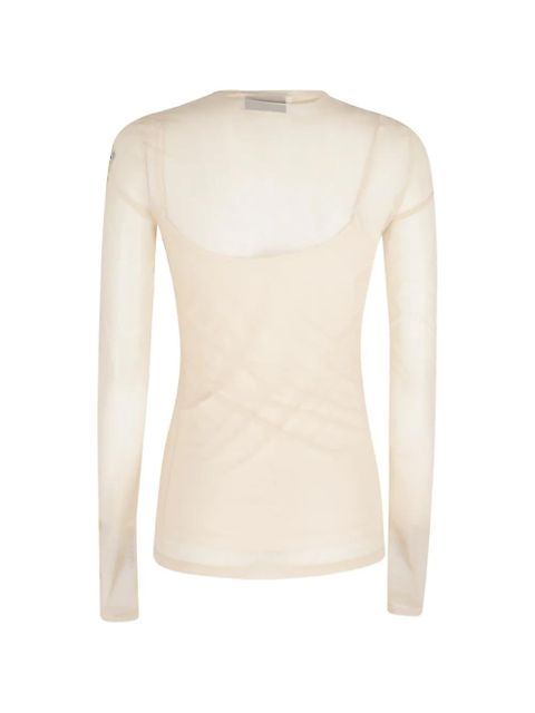 Sportmax abstract-print mesh dress - Neutrals - zdjęcie produktu nr 2