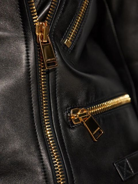 Versace quilted leather jacket - Black