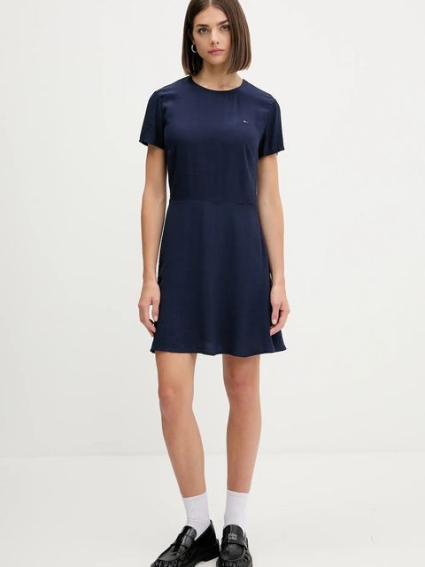 Tommy Jeans sukienka kolor granatowy mini rozkloszowana DW0DW21120