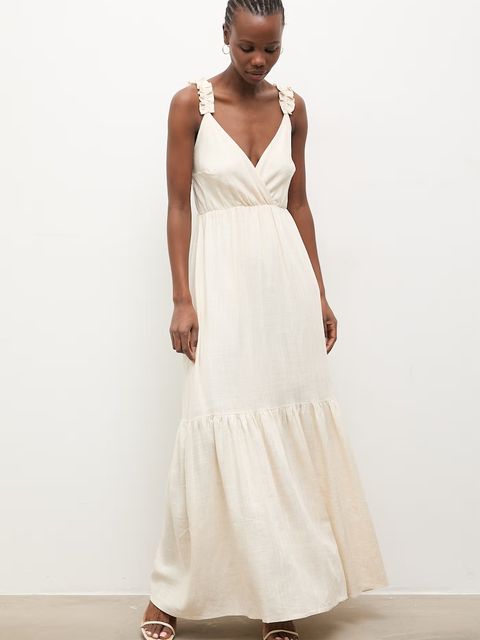 Answear.LAB sukienka letnia z lnem - zdjęcie produktu nr 1