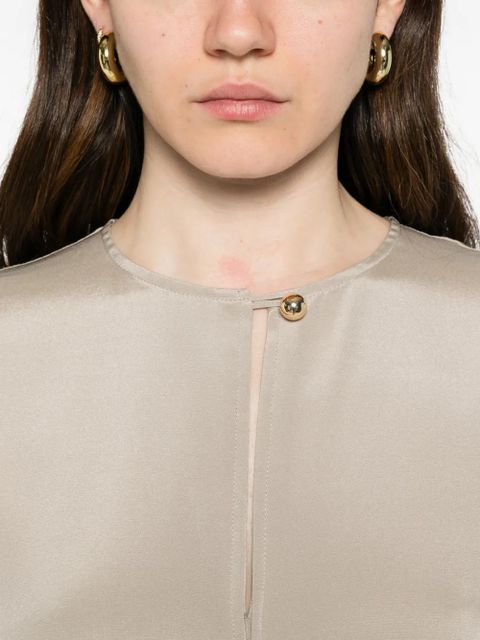 Max Mara keyhole-detail midi dress - Neutrals