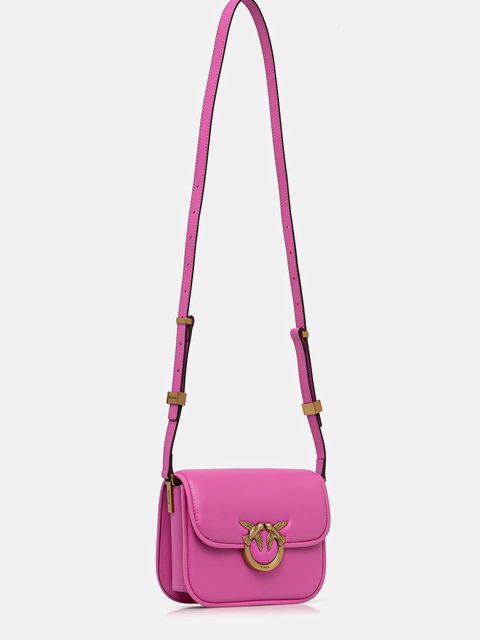 Pinko torebka skórzana kolor różowy 104297 A26L