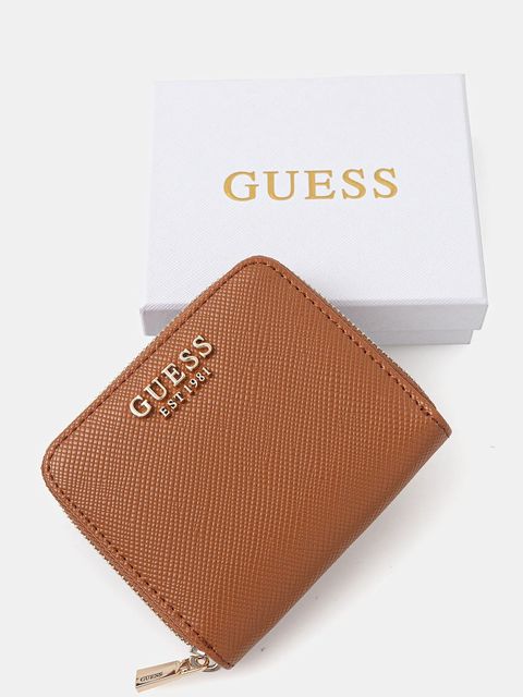 Guess portfel LAUREL damski kolor brązowy SWZG74 59137