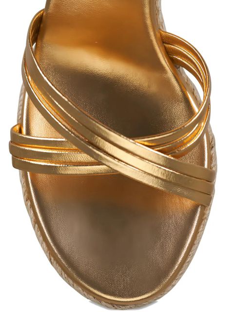 Gianvito Rossi Mekong strappy buckle espadrilles - Gold