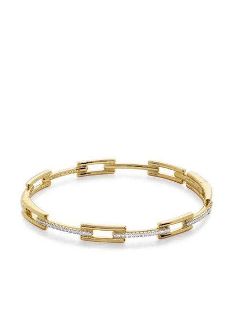 Monica Vinader 18kt yellow gold Signature diamond bangle - zdjęcie produktu nr 1