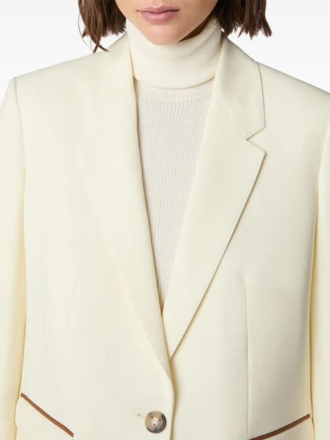 Tod's leather-detail blazer - White
