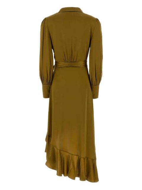 ZIMMERMANN ruffled satin midi dress - Green - zdjęcie produktu nr 2
