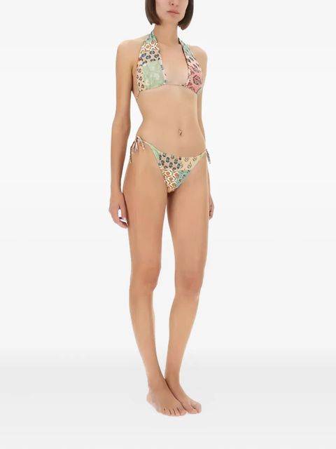 MC2 Saint Barth patchwork halter bikini top - Neutrals - zdjęcie produktu nr 2