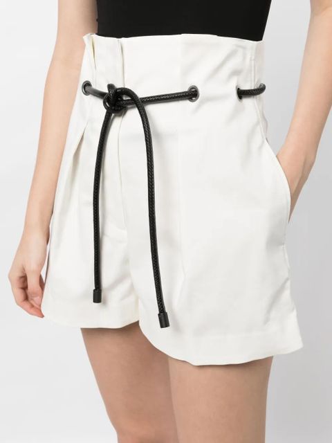 3.1 Phillip Lim high-waisted drawstring short shorts - White - zdjęcie produktu nr 2