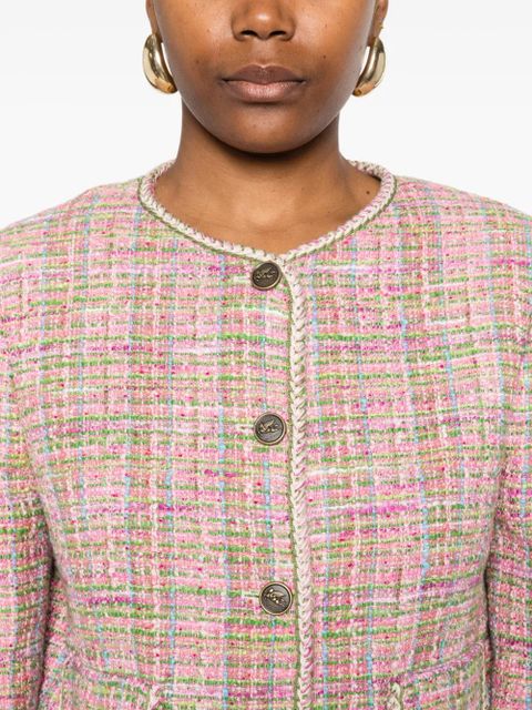 ETRO button-up tweed jacket - Pink