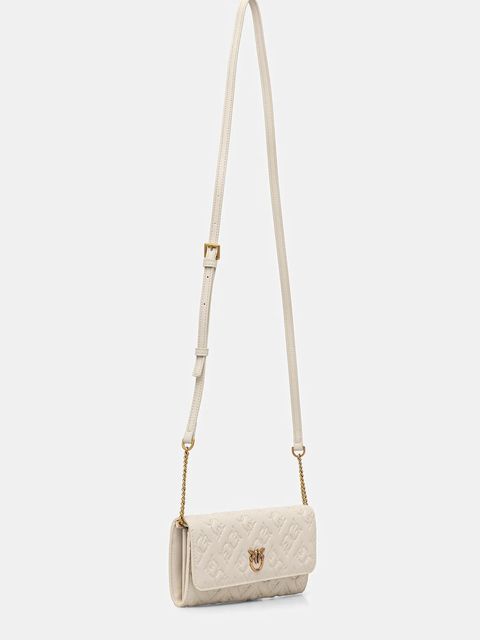 Pinko kopertówka skórzana kolor beżowy 103765 A1YB