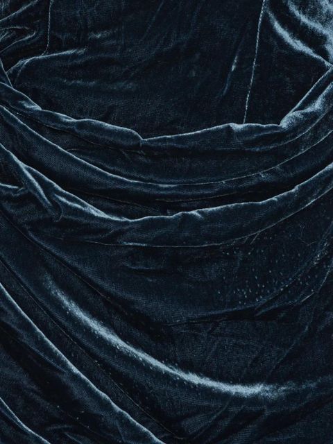 ROTATE BIRGER CHRISTENSEN velvet slit maxi dress - Blue