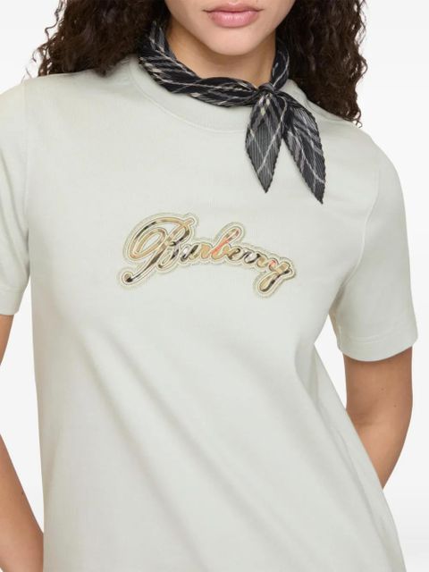 Burberry cursive-logo cotton T-shirt - Neutrals