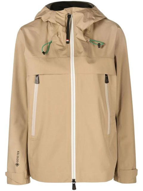 Moncler Grenoble single-breasted hooded coat - Neutrals - zdjęcie produktu nr 1
