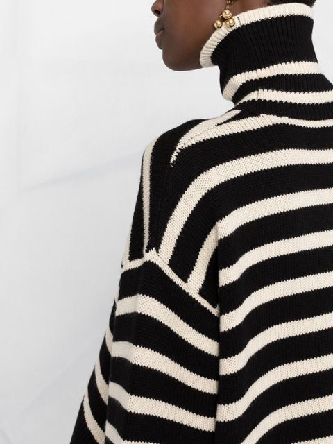 TOTEME Signature stripe knitted jumper - Black
