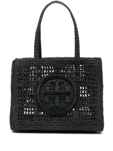 Tory Burch small Ella crochet tote bag - Black - zdjęcie produktu nr 1