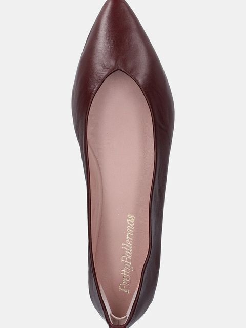 Pretty Ballerinas baleriny skórzane TYRA kolor bordowy 52775_002