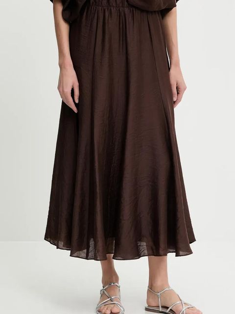 Answear.LAB spódnica kolor brązowy maxi rozkloszowana - zdjęcie produktu nr 1
