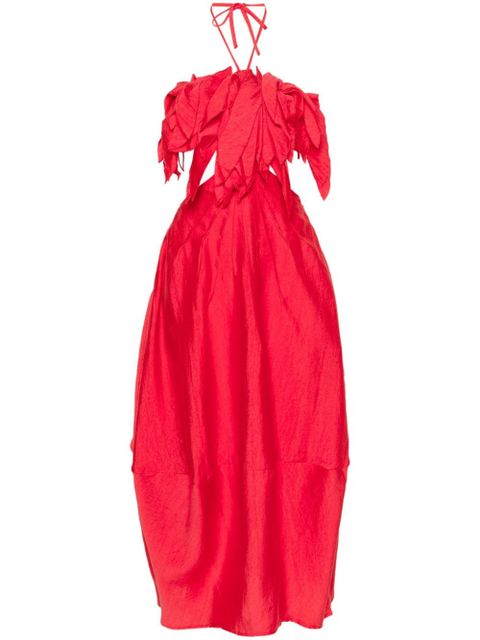Cult Gaia Lue ruffled midi dress - Red - zdjęcie produktu nr 1