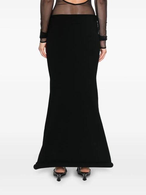 Jean Paul Gaultier 3D knitted maxi skirt - Black