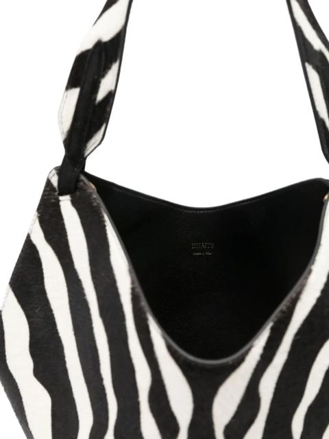 KHAITE mini zebra-print tote bag - Black