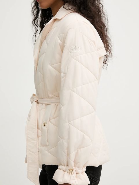 Liu Jo kurtka kolor beżowy przejściowa TA6225 T324A