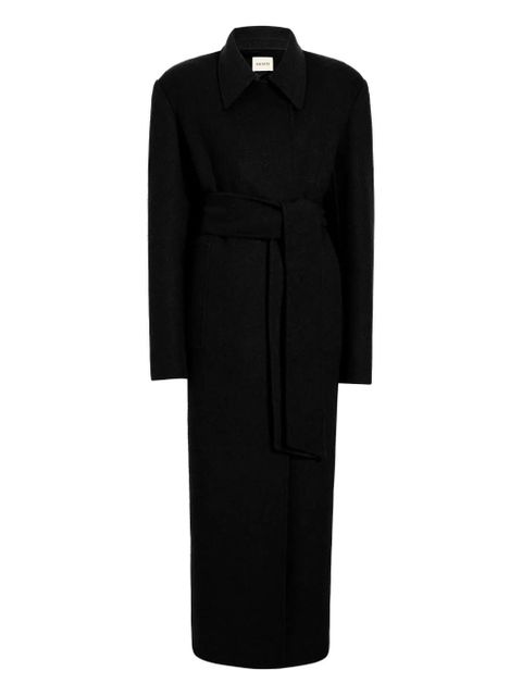 KHAITE Belted collared coat - Black - zdjęcie produktu nr 1