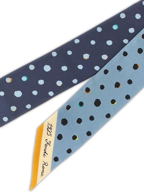 FENDI polka-dot-print scarf - Blue