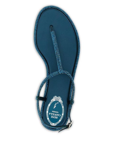 René Caovilla rhinestone-embellished diana sandals - Blue