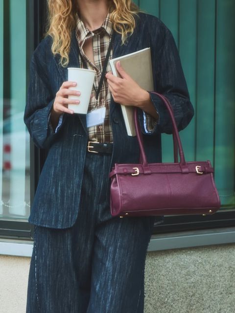 Answear.LAB marynarka jeansowa kolor granatowy jednorzędowa gładka - zdjęcie produktu nr 1