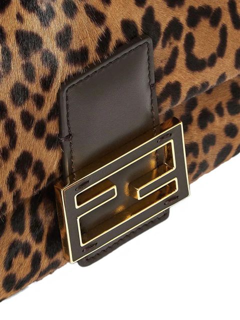 FENDI Baguette® leopard-print logo-plaque tote bag - Brown - zdjęcie produktu nr 2