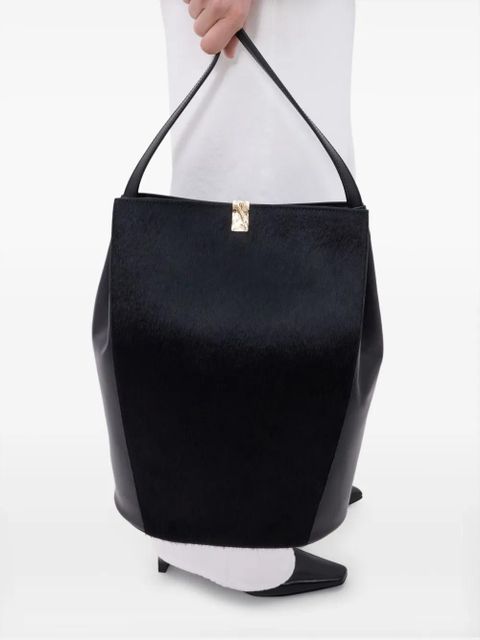 LouLou de Saison Odile pony-effect bucket bag - Black - zdjęcie produktu nr 2