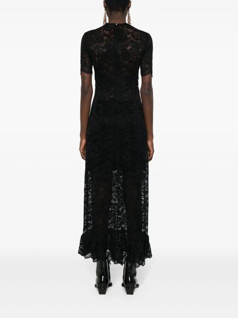 Rabanne floral-lace maxi dress - Black